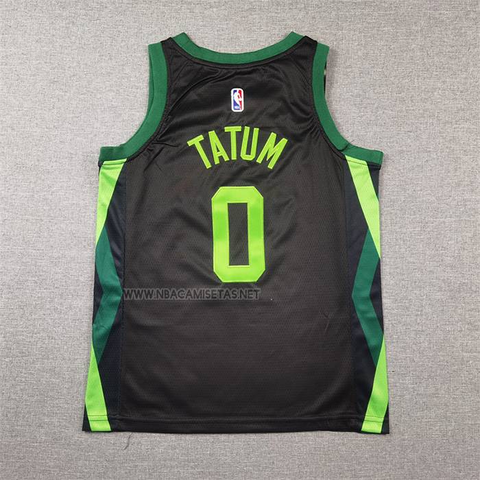Camiseta Nino Boston Celtics Jayson Tatum NO 0 Ciudad 2024-25 Negro